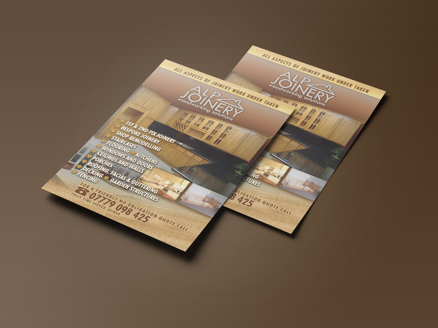 ALP Joinery Woodworking Solutions Flyer Design
